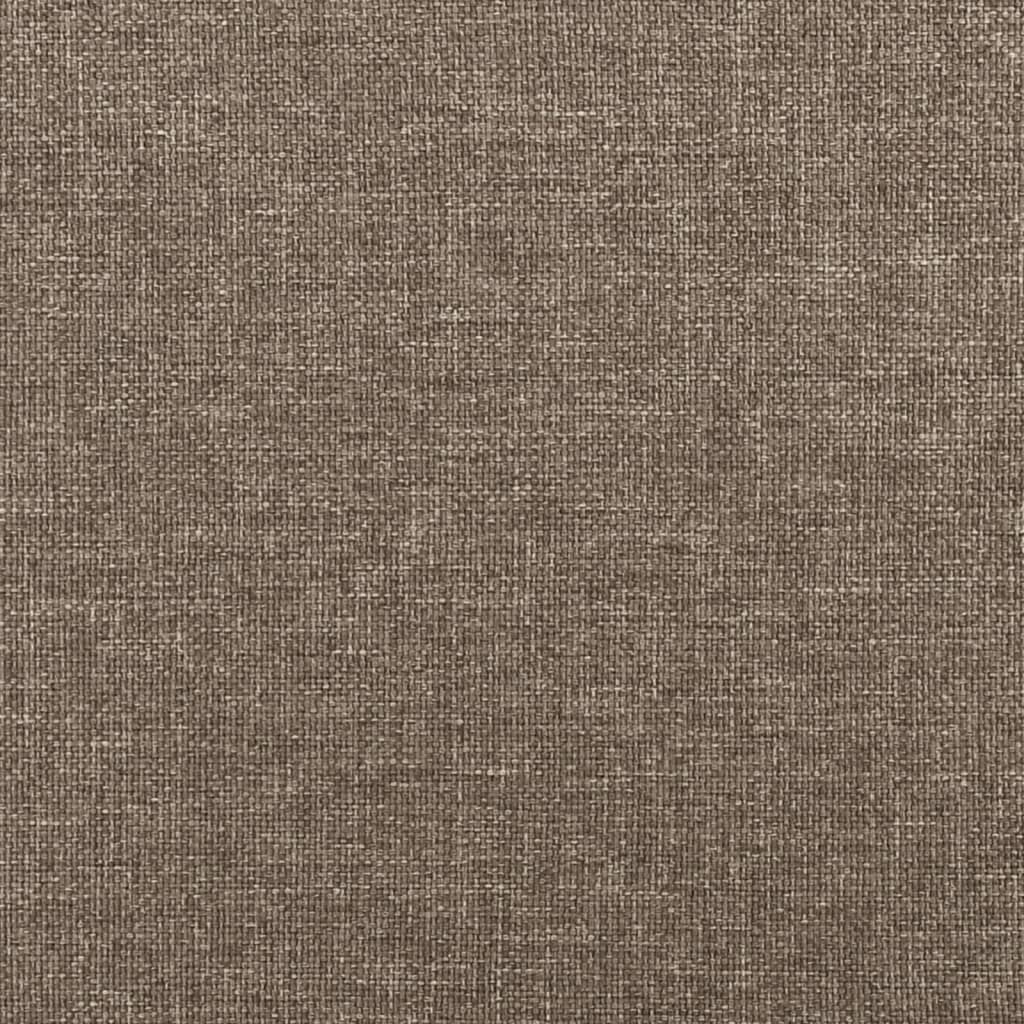 Pat cu arcuri, saltea și LED, gri taupe, 120x190 cm, textil GartenMobel Dekor