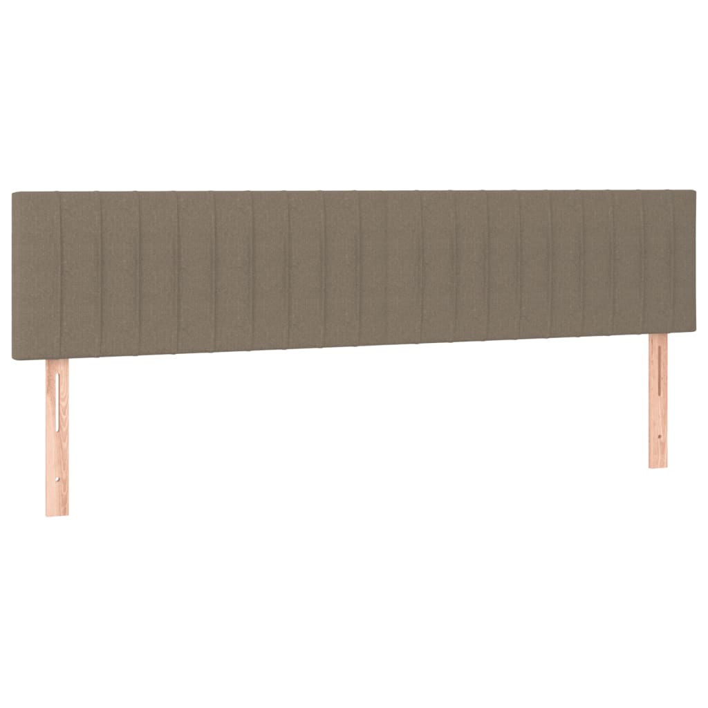 Pat cu arcuri, saltea și LED, gri taupe, 120x190 cm, textil GartenMobel Dekor