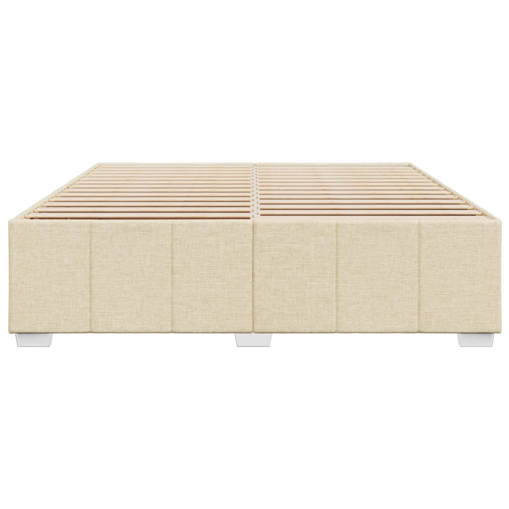 Cadru de pat fără saltea, crem, 200x200 cm, textil GartenMobel Dekor