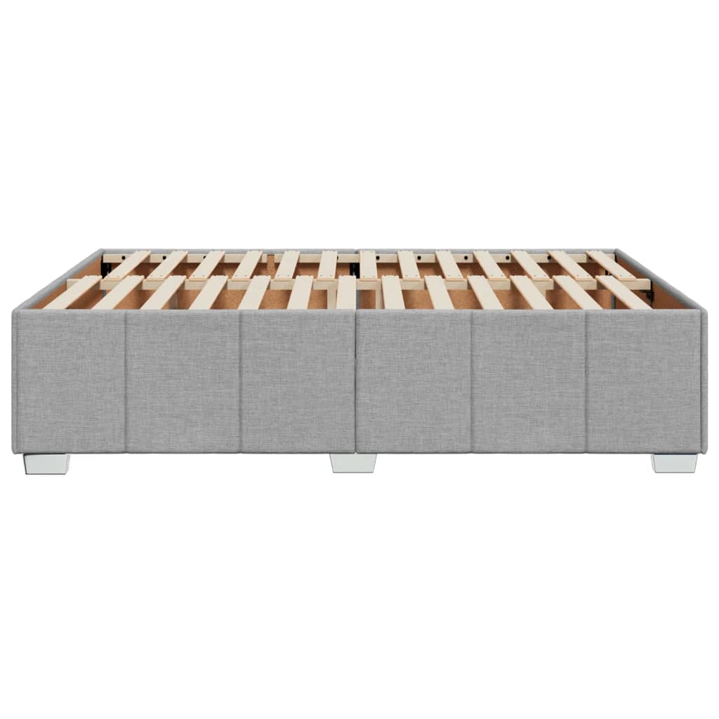 Cadru de pat fără saltea, gri deschis, 140x190 cm, textil GartenMobel Dekor