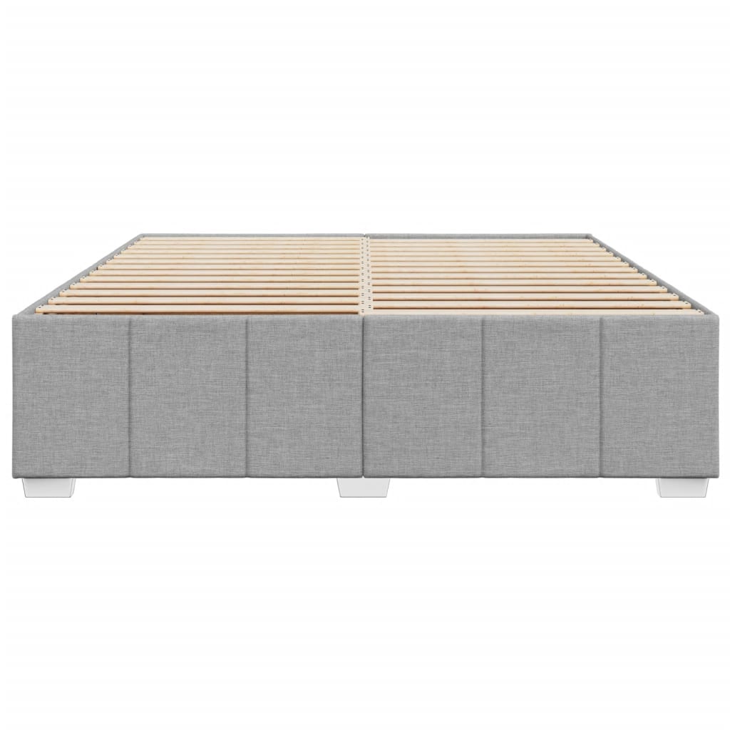 Cadru de pat fără saltea, gri deschis, 200x200 cm, textil GartenMobel Dekor