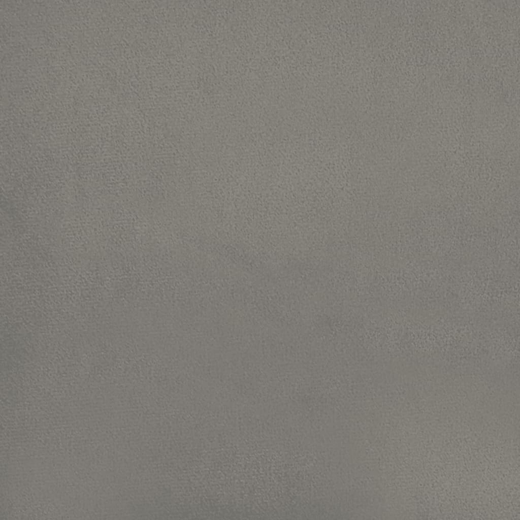 Pat box spring cu saltea, gri deschis, 120x190 cm, catifea GartenMobel Dekor