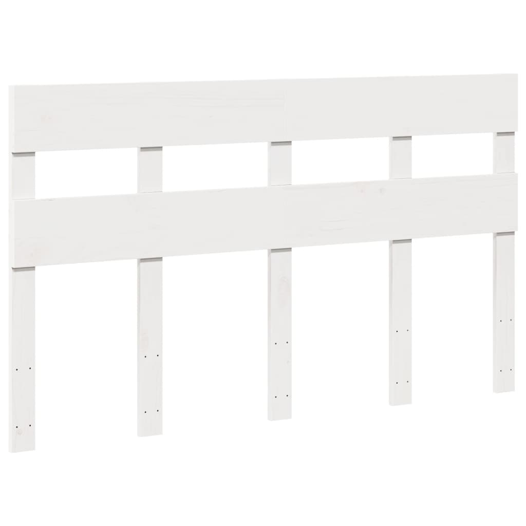Cadru de pat fără saltea, alb, 120x190 cm, lemn masiv pin GartenMobel Dekor