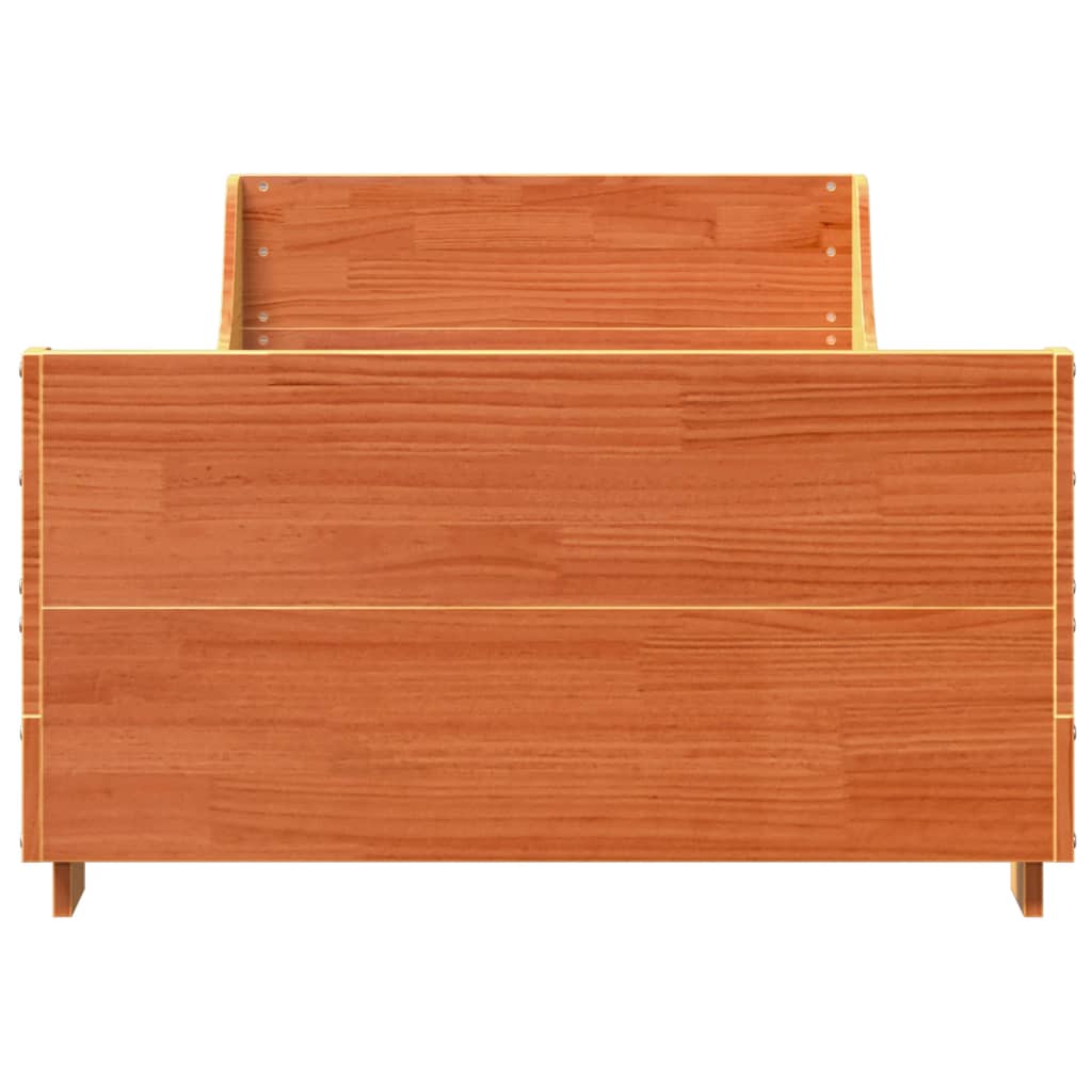 Cadru pat fără saltea, maro ceruit, 100x200 cm, lemn masiv pin GartenMobel Dekor