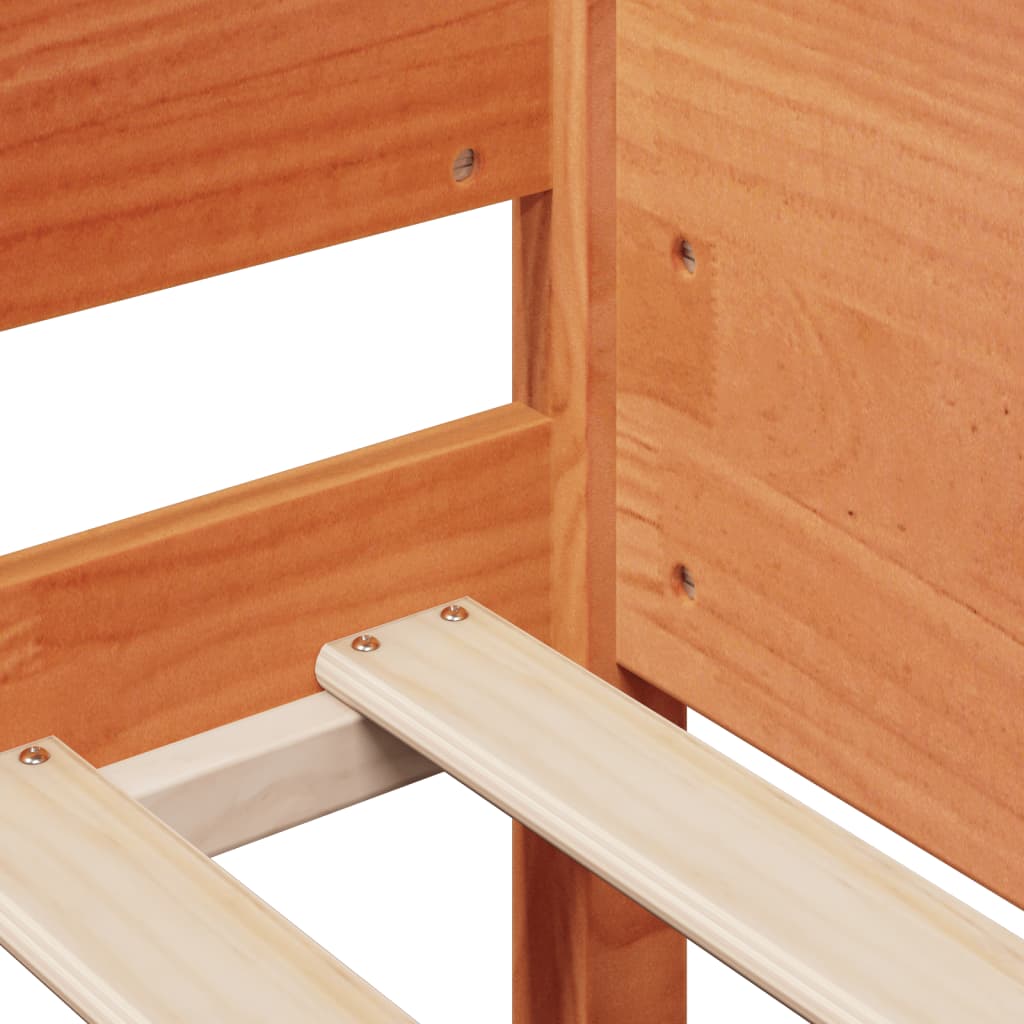 Cadru pat fără saltea, maro ceruit, 90x190 cm, lemn masiv pin GartenMobel Dekor