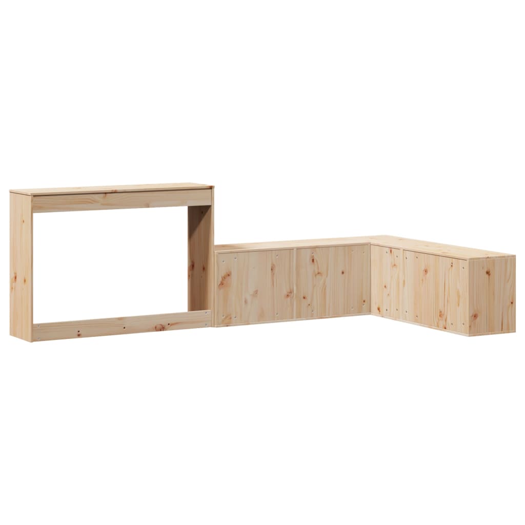 Noptieră cu birou, 222x107x75 cm lemn masiv de pin GartenMobel Dekor
