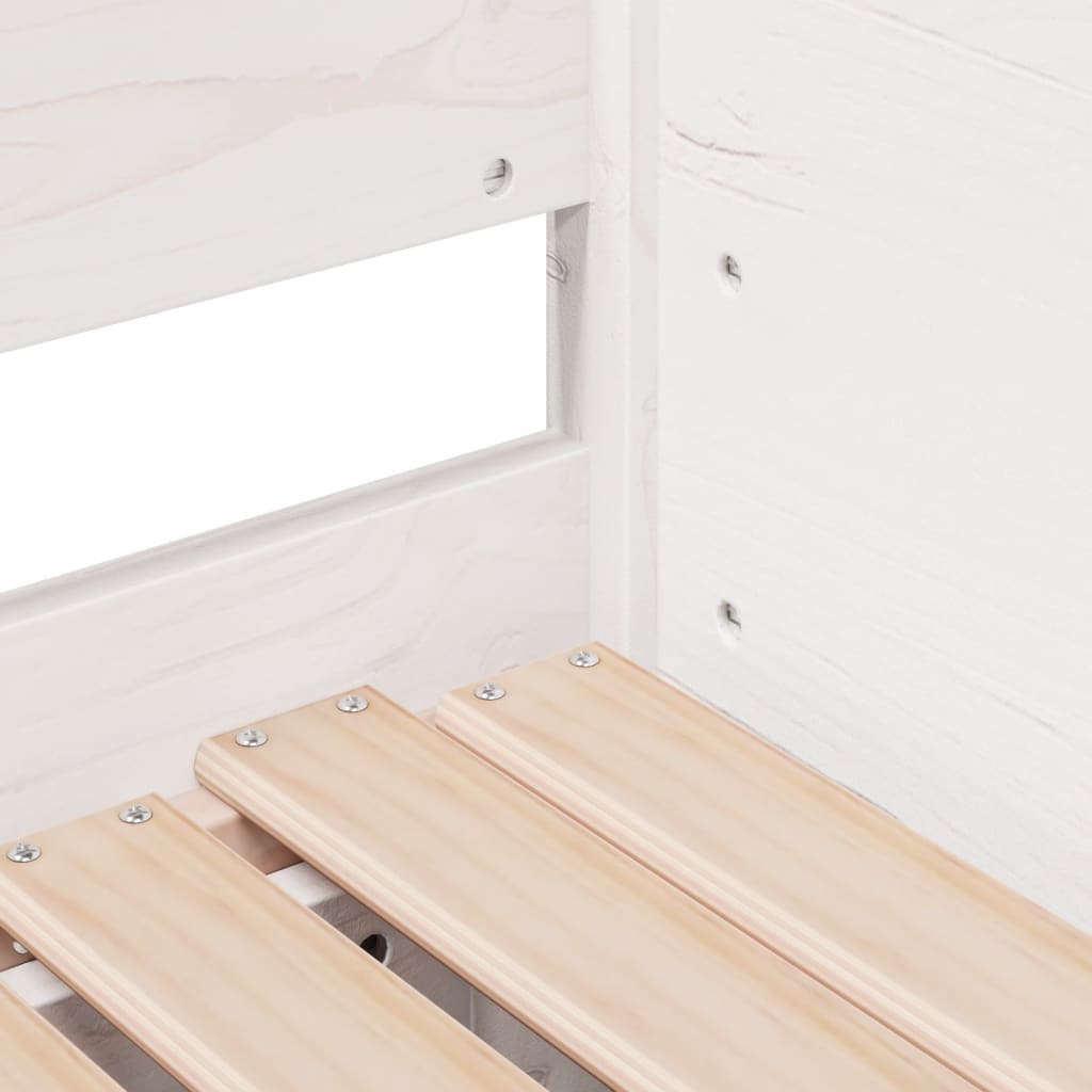 Pat de zi cu extensie, alb, 90x190 cm, lemn masiv de pin GartenMobel Dekor