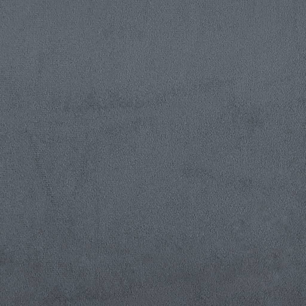 Pat de zi cu saltea, gri închis, 90x200 cm, catifea GartenMobel Dekor