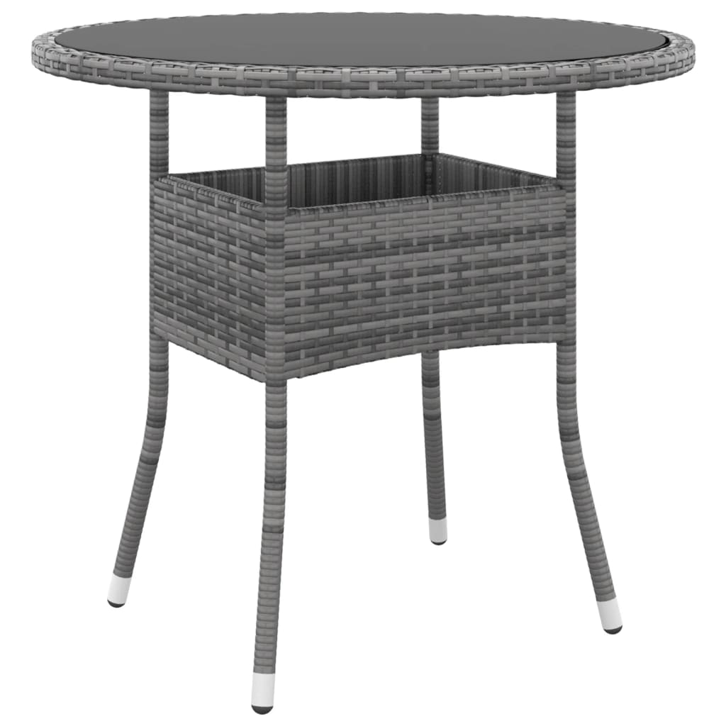Set mobilier de grădină, 3 piese, gri, poliratan GartenMobel Dekor