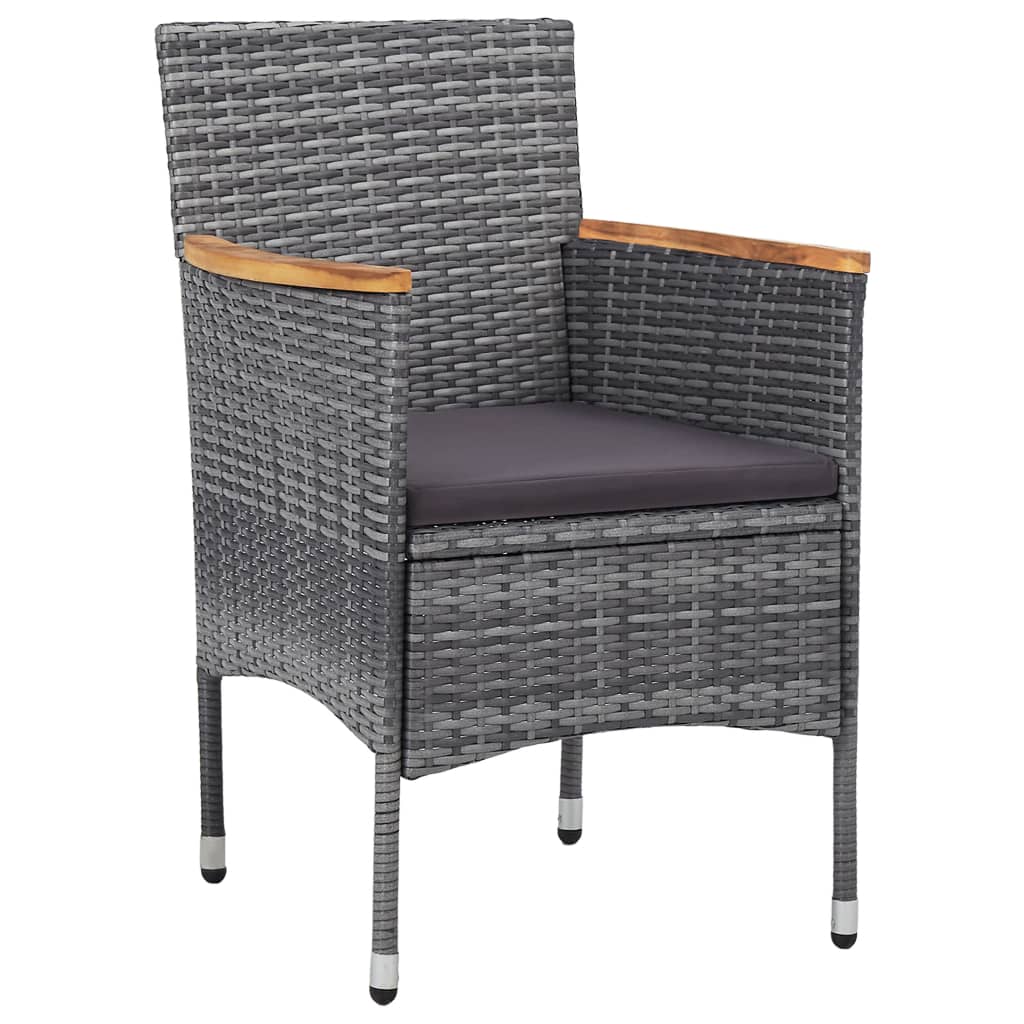 Set mobilier de grădină, 3 piese, gri, poliratan GartenMobel Dekor