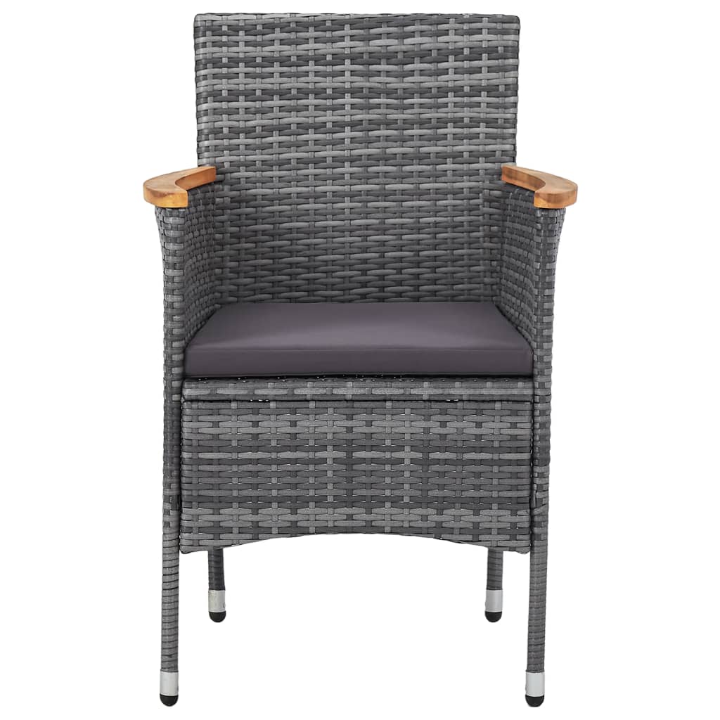 Set mobilier de grădină, 3 piese, gri, poliratan GartenMobel Dekor