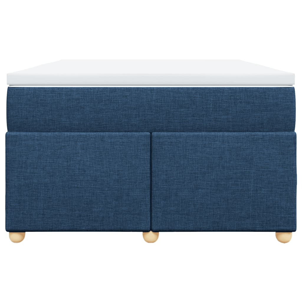 Pat box spring cu saltea, albastru, 120x190 cm, material textil GartenMobel Dekor