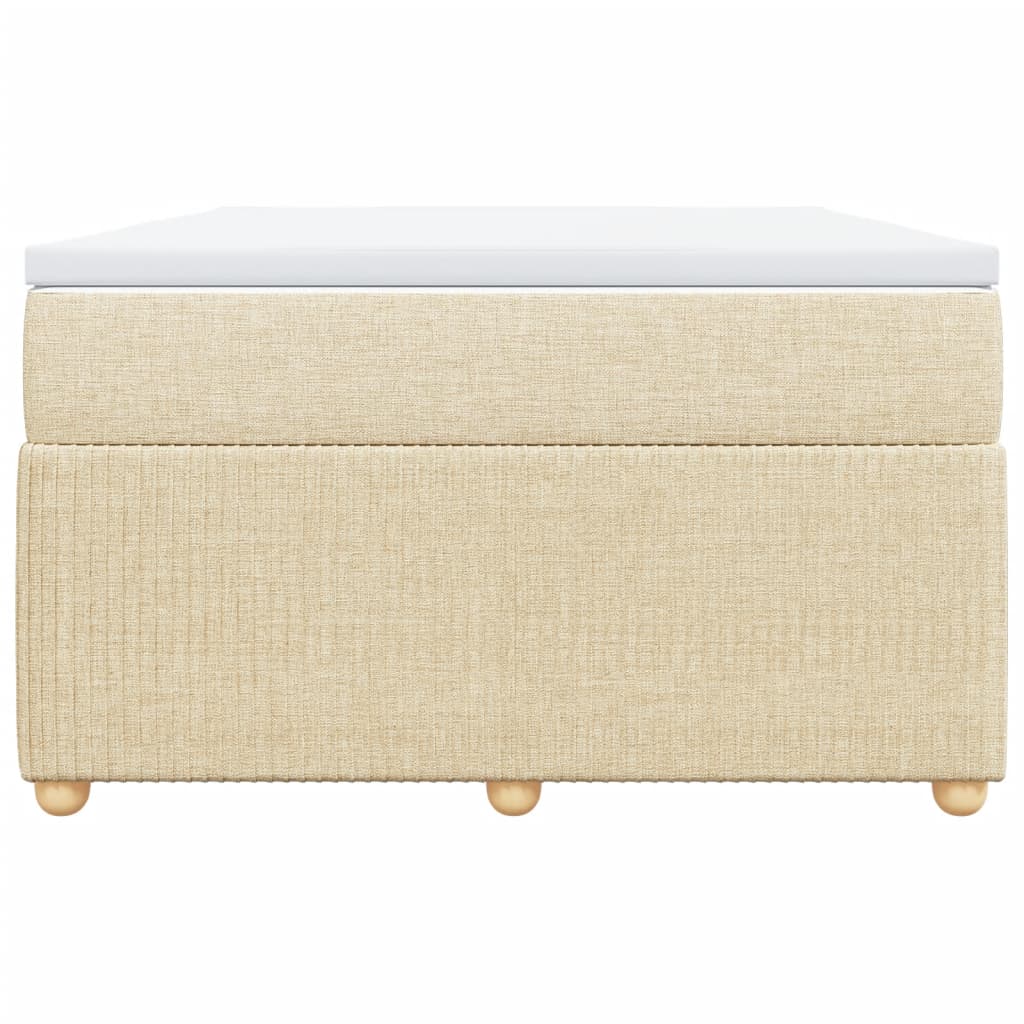 Pat continental cu saltea, crem, 120x190 cm, textil GartenMobel Dekor