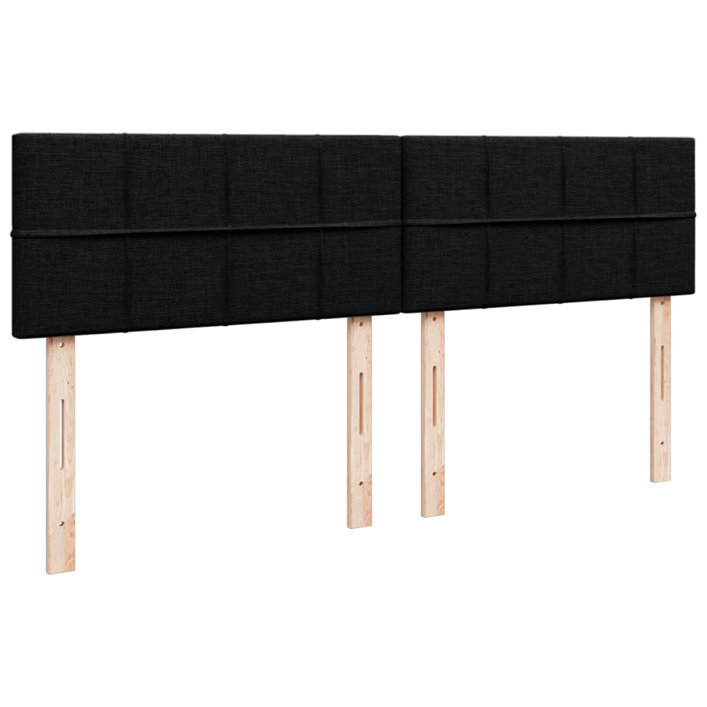 Pat box spring cu saltea, negru, 200x200 cm, textil GartenMobel Dekor
