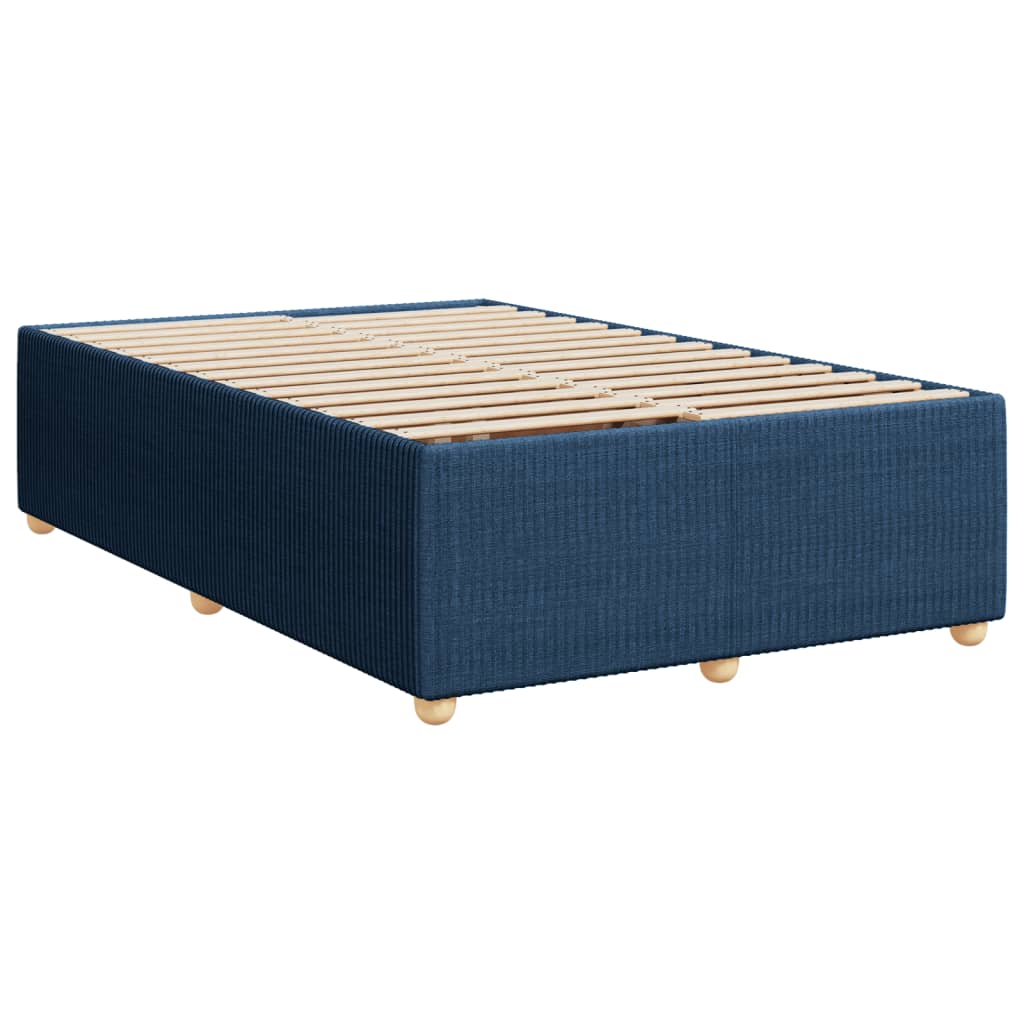 Pat box spring cu saltea, albastru, 120x190 cm, material textil GartenMobel Dekor
