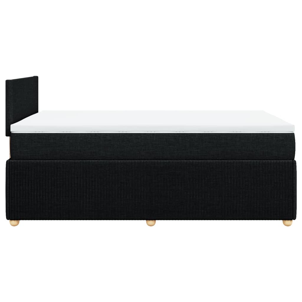 Pat box spring cu saltea, negru, 120x190 cm, catifea GartenMobel Dekor