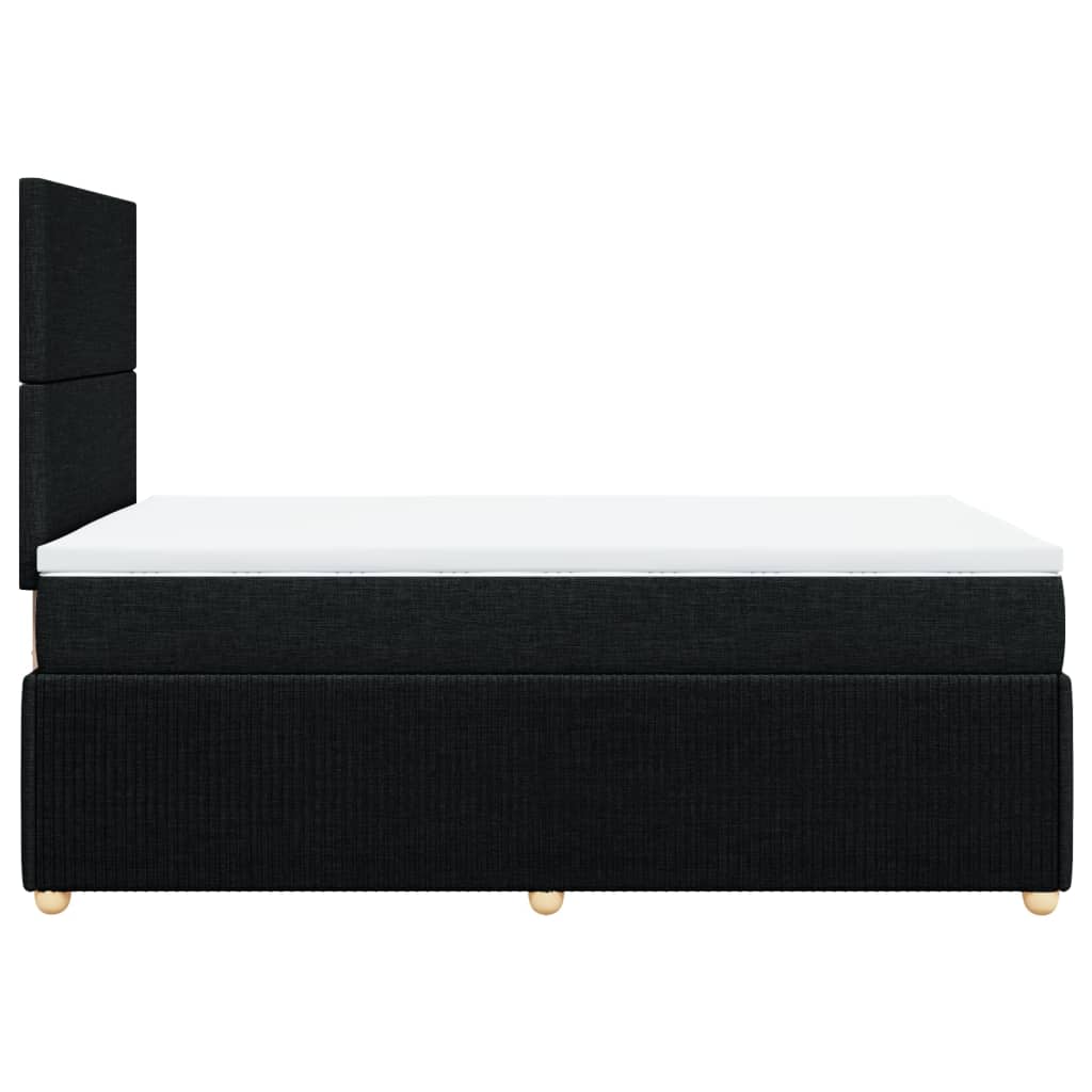 Pat box spring cu saltea, negru, 120x190 cm, catifea GartenMobel Dekor