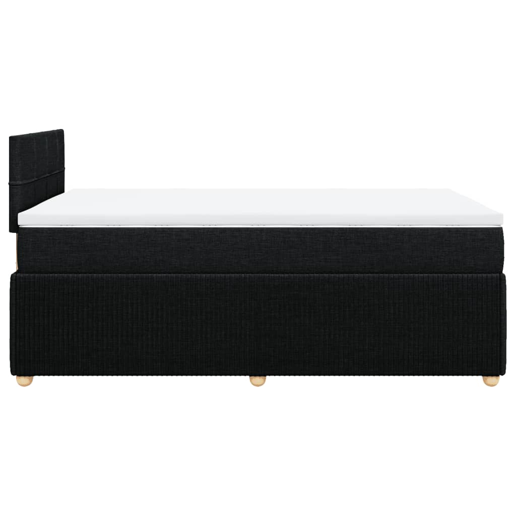 Pat box spring cu saltea, negru, 120x190 cm, catifea GartenMobel Dekor