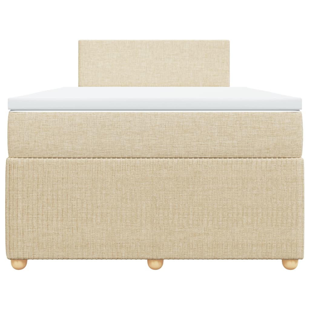 Pat continental cu saltea, crem, 120x190 cm, textil GartenMobel Dekor