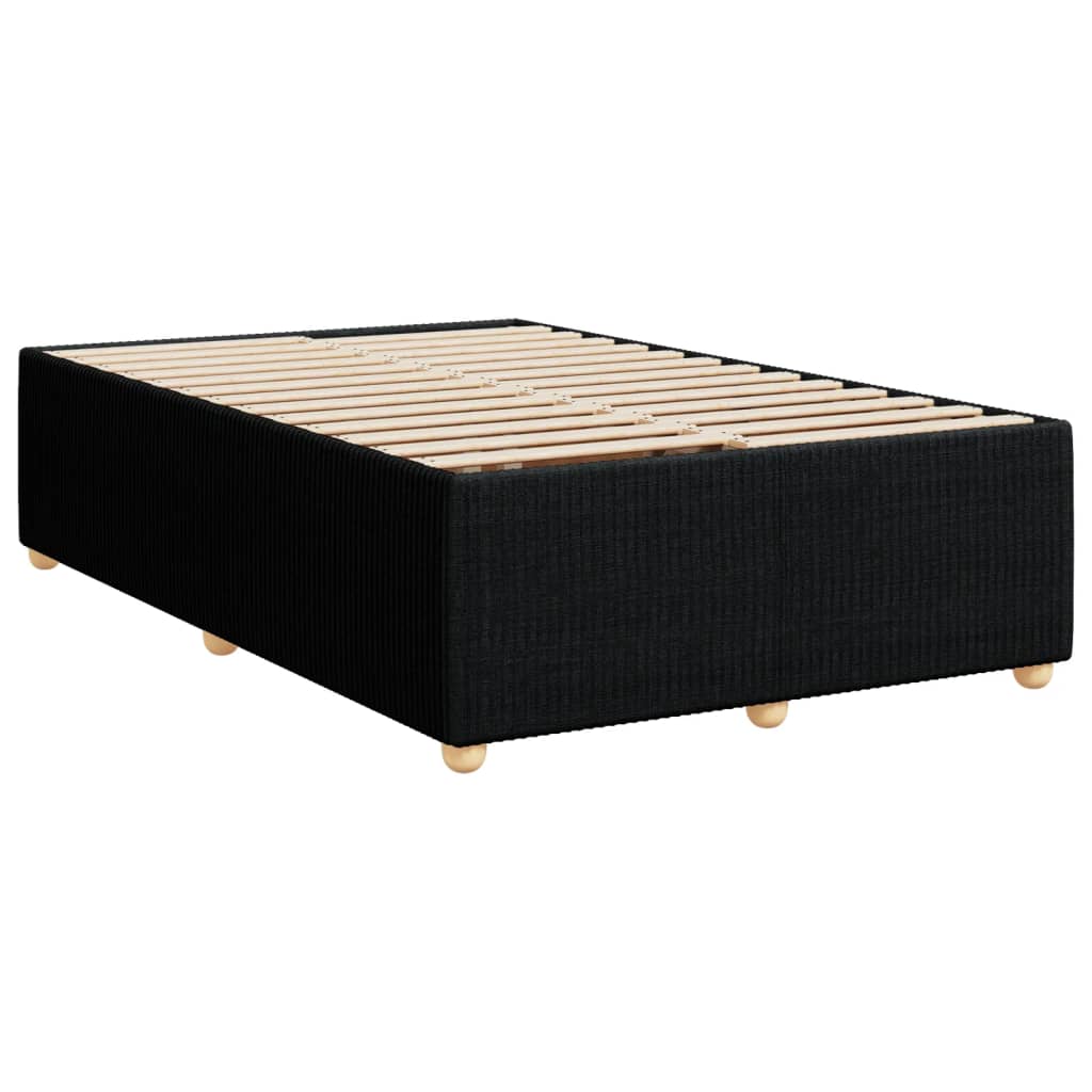 Pat box spring cu saltea, negru, 120x190 cm, catifea GartenMobel Dekor