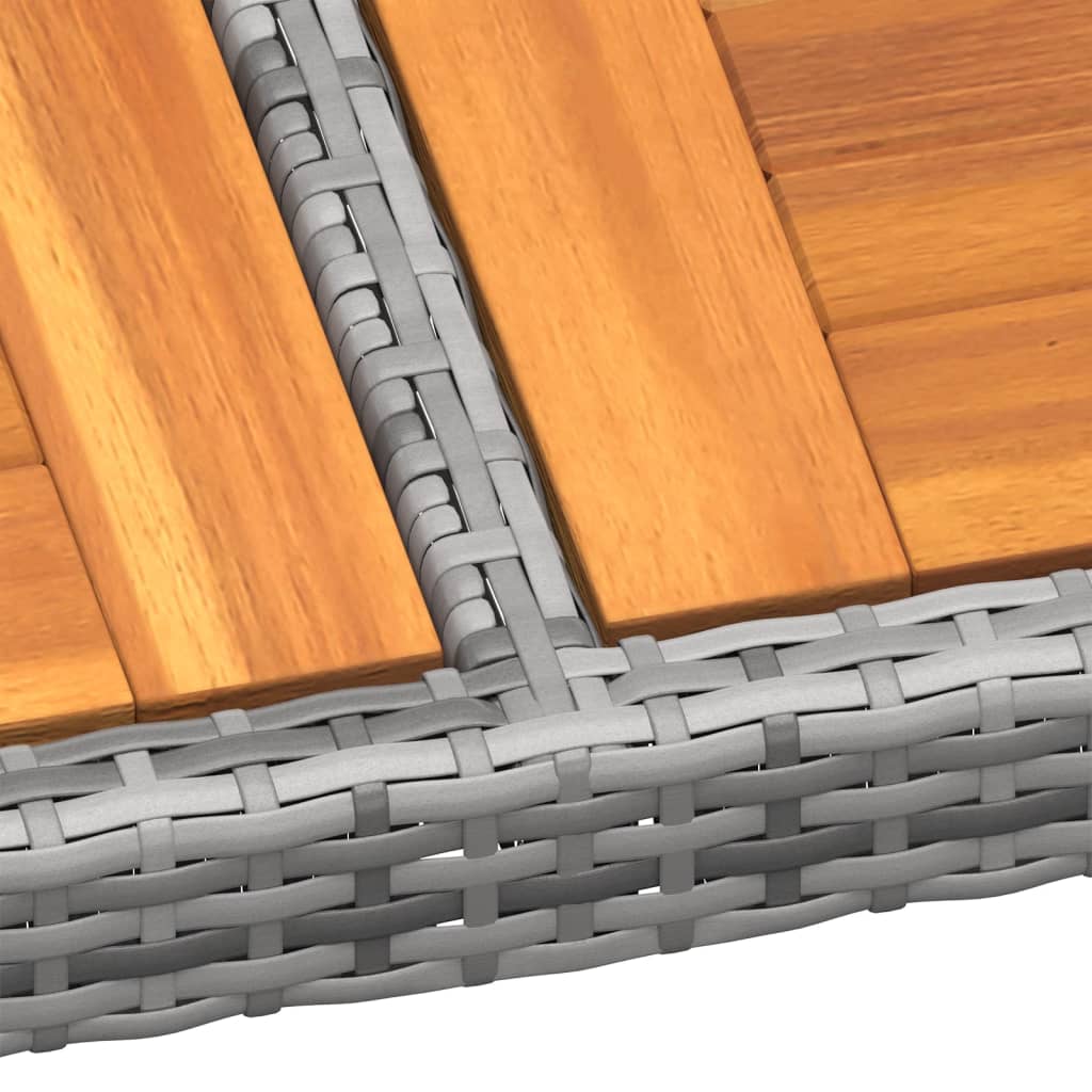 Set mobilier de grădină, 11 piese, gri, poliratan GartenMobel Dekor