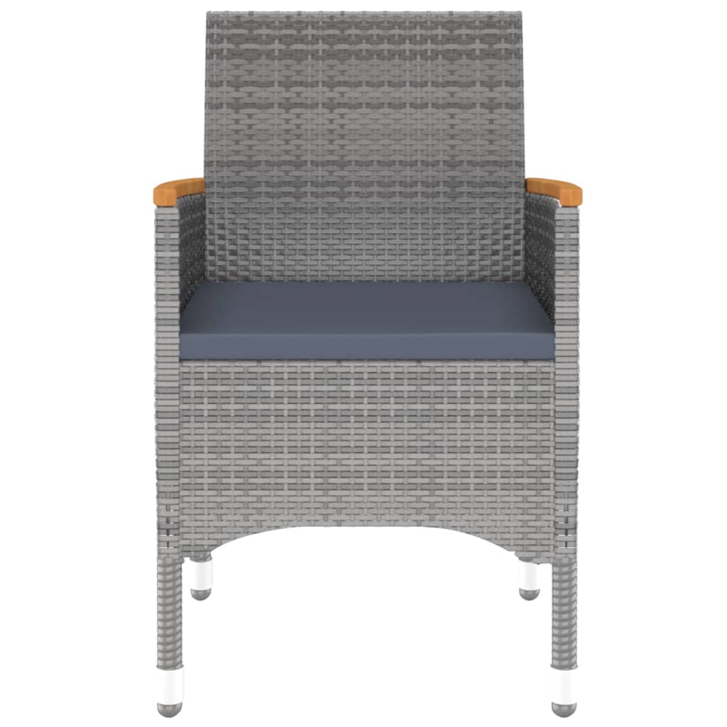 Set mobilier de grădină, 3 piese, gri, poliratan GartenMobel Dekor