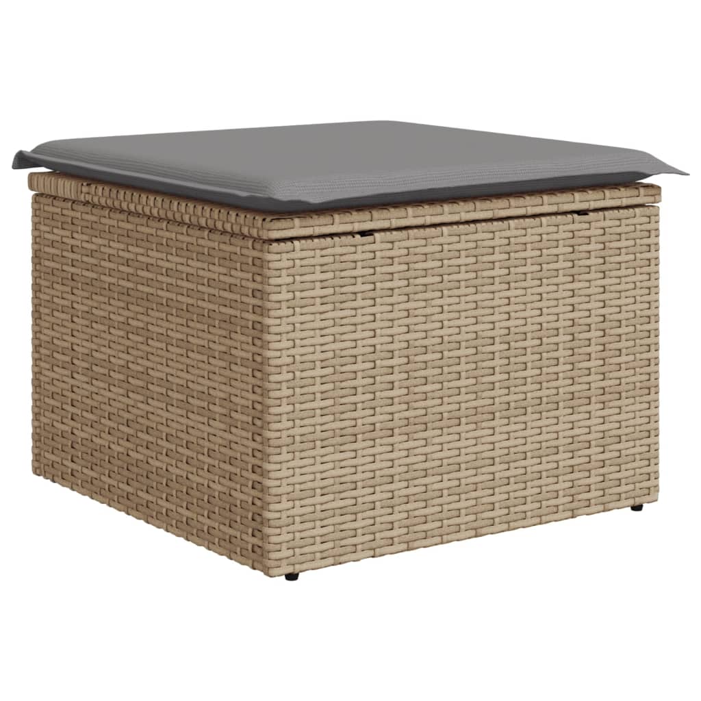Set canapele de grădină, 10 piese, cu perne, bej, poliratan GartenMobel Dekor