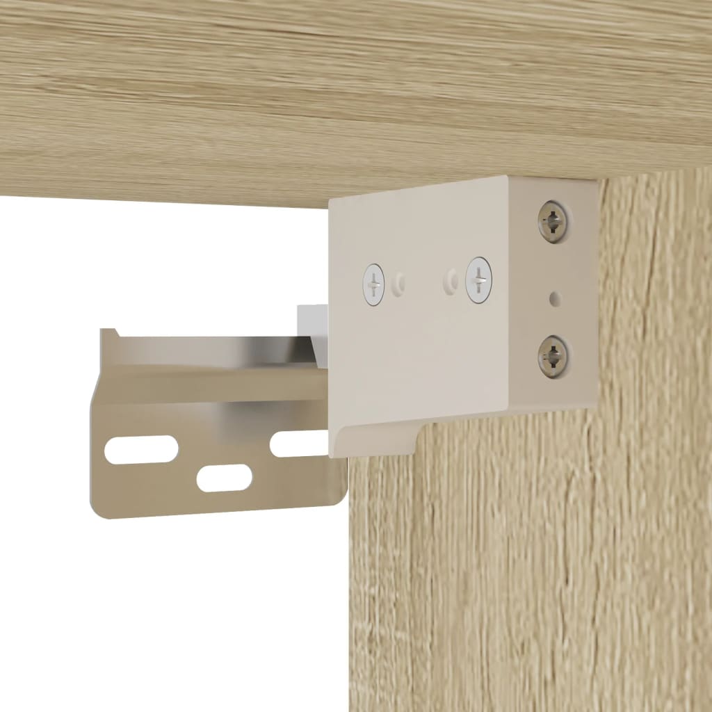 Dulap TV de perete cu lumini LED, stejar sonoma, 180x31x45 cm GartenMobel Dekor