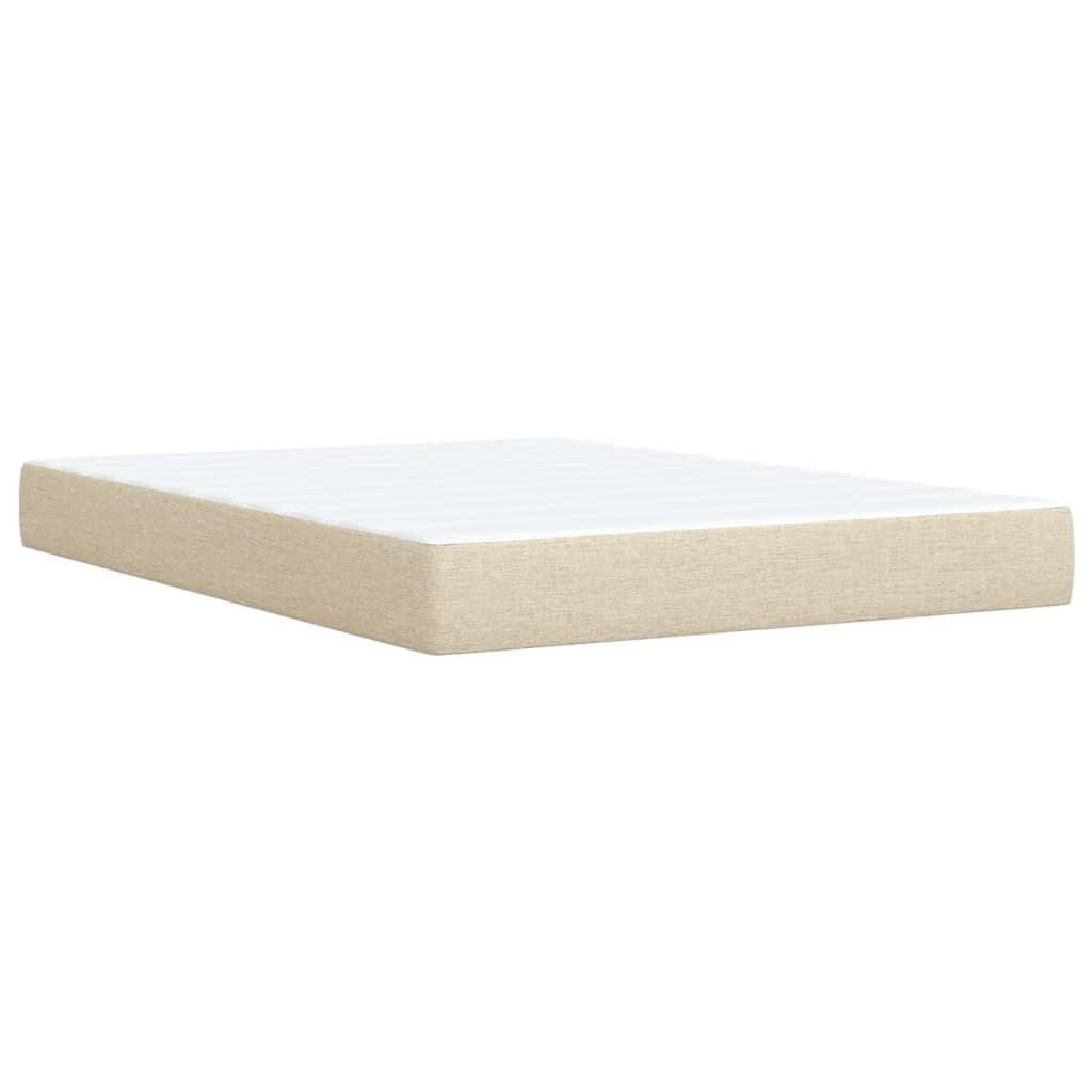 Pat continental cu saltea, crem, 140x200 cm, material textil GartenMobel Dekor
