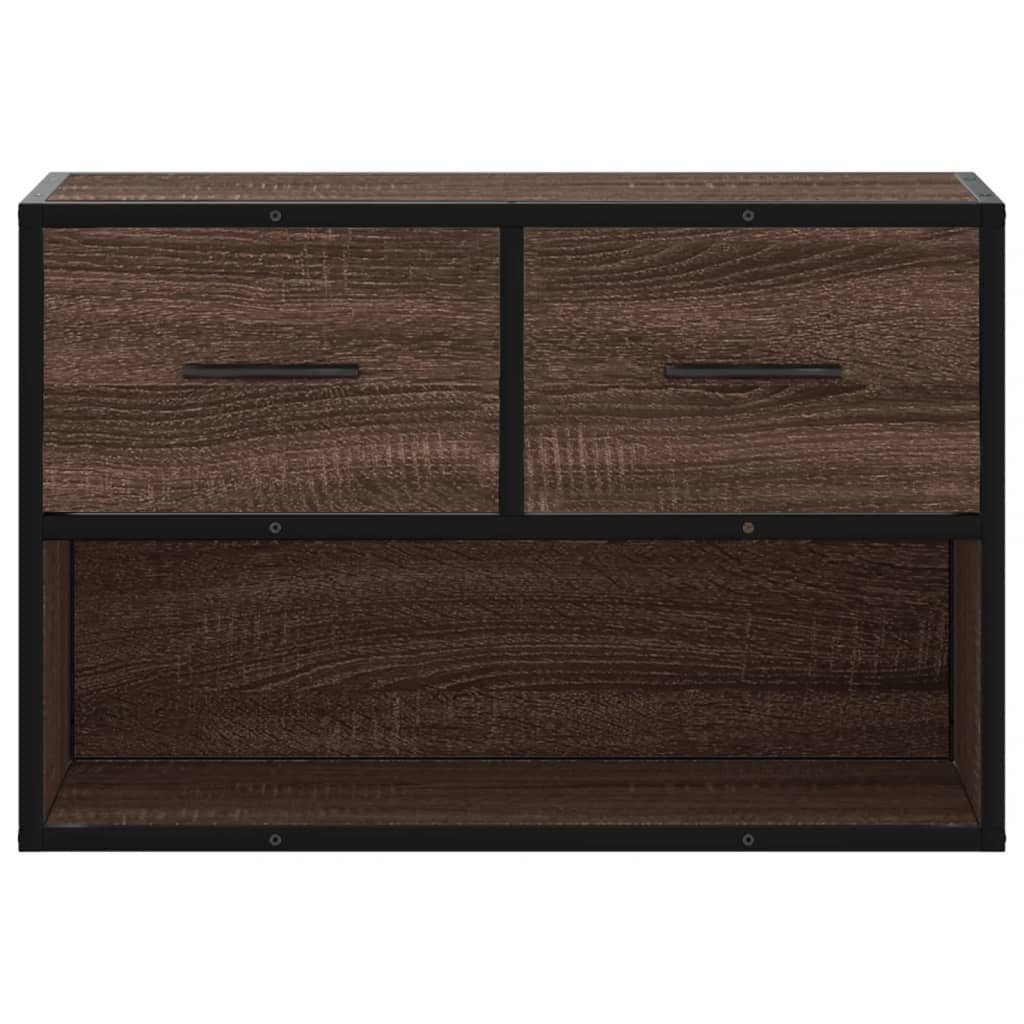 Dulap TV, stejar maro, 60x31x39,5 cm, lemn prelucrat și metal GartenMobel Dekor