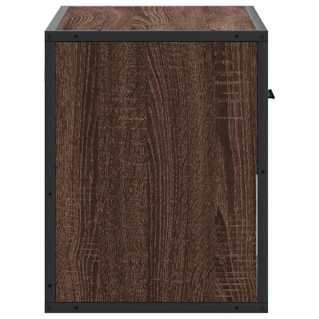 Dulap TV, stejar maro, 60x31x39,5 cm, lemn prelucrat și metal GartenMobel Dekor