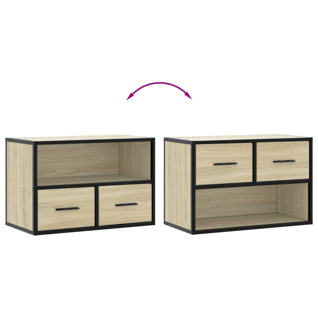 Dulap TV, stejar sonoma, 60x31x39,5cm, lemn prelucrat și metal GartenMobel Dekor