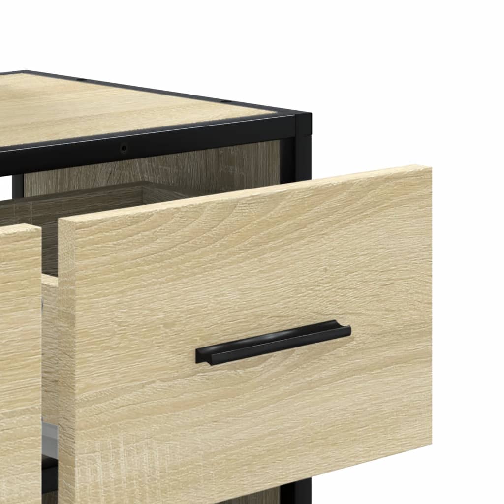 Dulap TV, stejar sonoma, 60x31x39,5cm, lemn prelucrat și metal GartenMobel Dekor