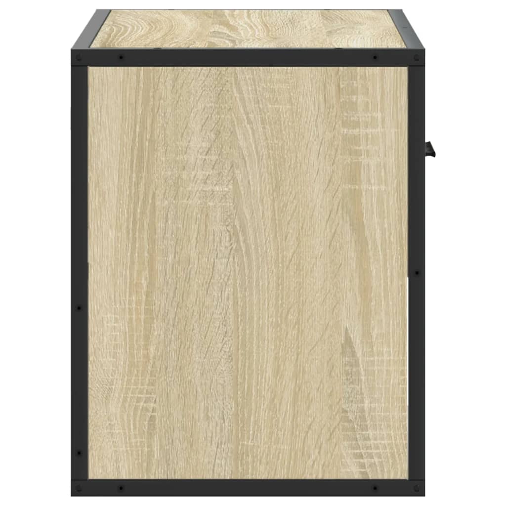 Dulap TV, stejar sonoma, 60x31x39,5cm, lemn prelucrat și metal GartenMobel Dekor