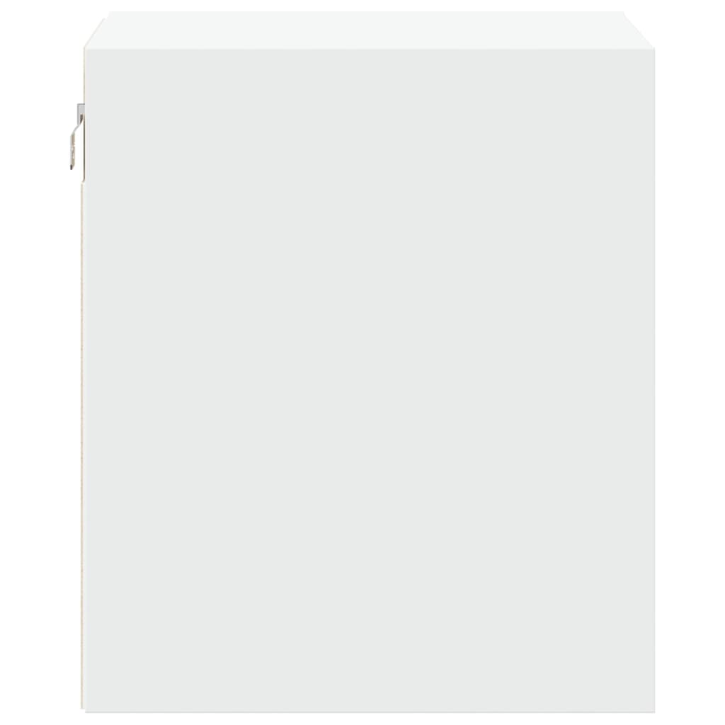 Noptieră montată pe perete cu lumini LED, alb GartenMobel Dekor