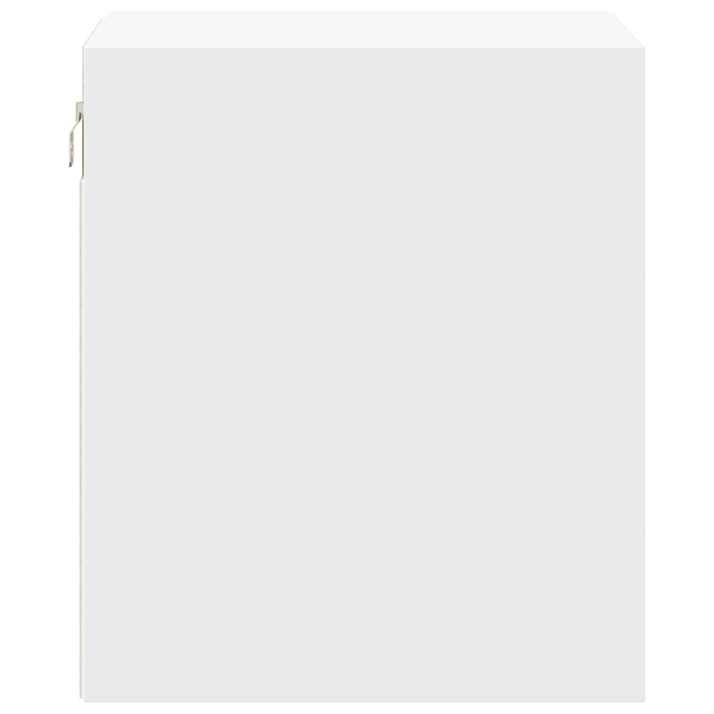 Noptiere montate pe perete cu lumini LED, 2 buc., alb GartenMobel Dekor