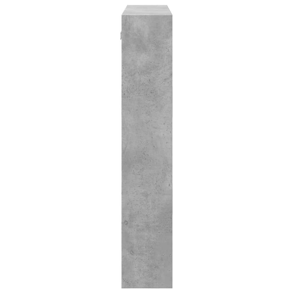 Dulap de perete, gri beton, 80x15x80 cm, lemn prelucrat GartenMobel Dekor