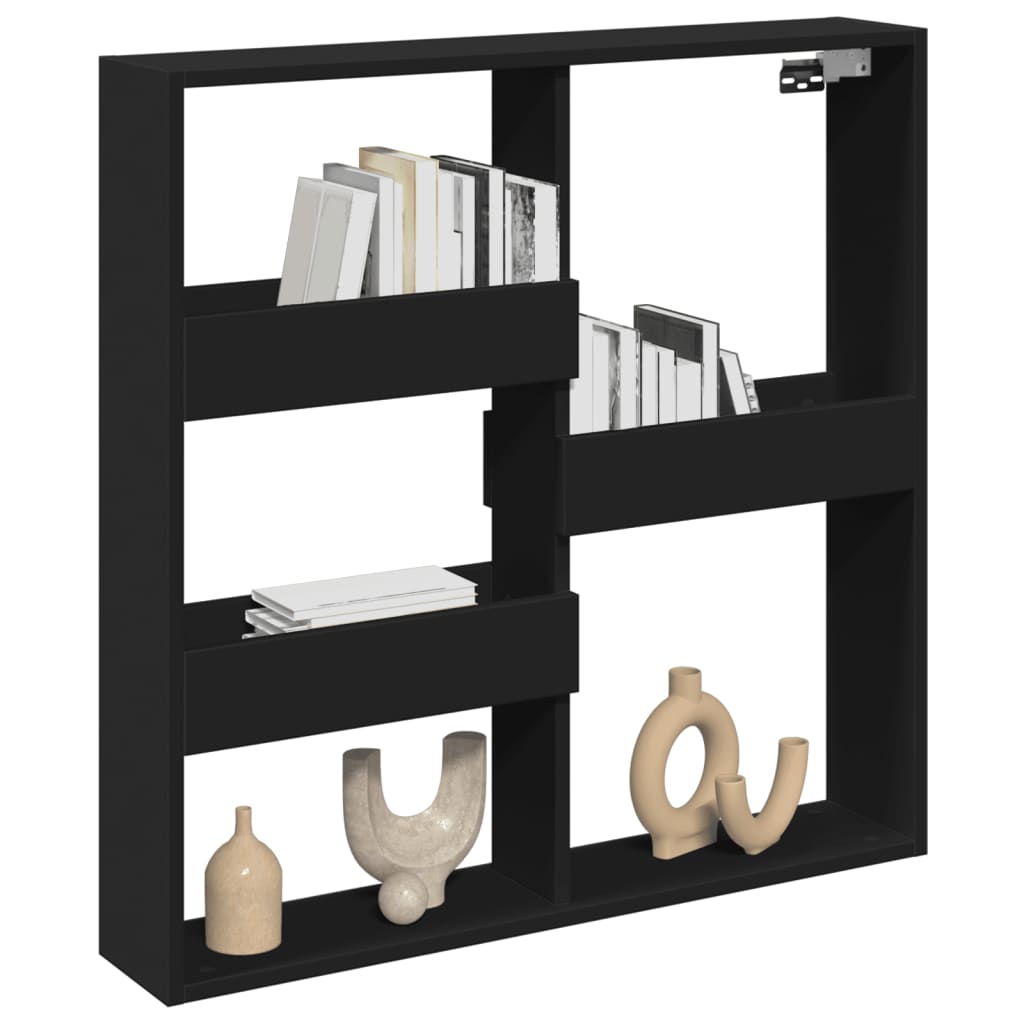 Dulap de perete, negru, 80x15x80 cm, lemn prelucrat GartenMobel Dekor