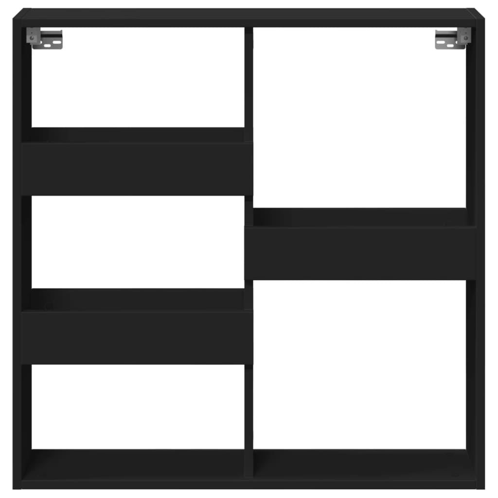 Dulap de perete, negru, 80x15x80 cm, lemn prelucrat GartenMobel Dekor