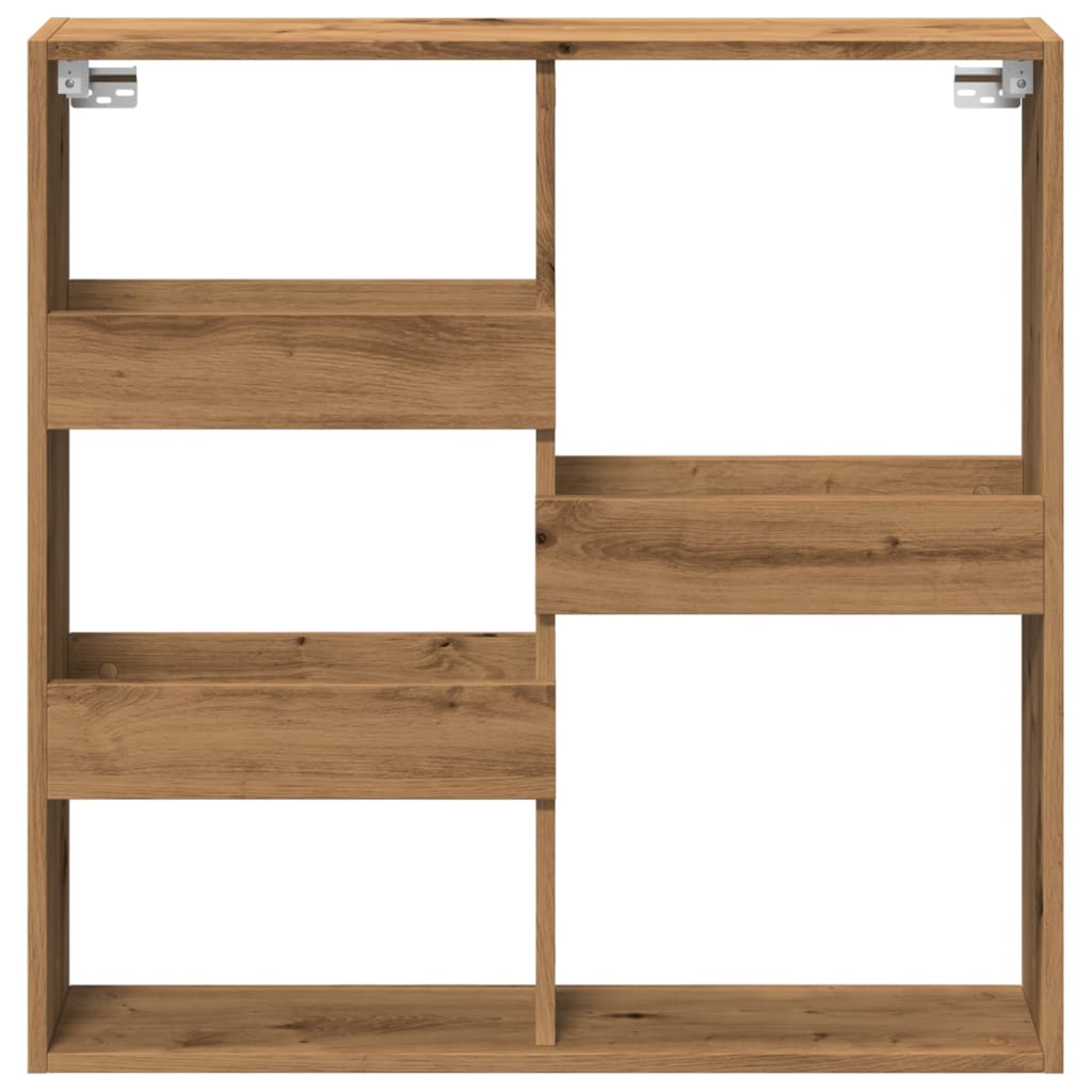 Dulap de perete, stejar artizanal, 80x15x80 cm, lemn prelucrat GartenMobel Dekor