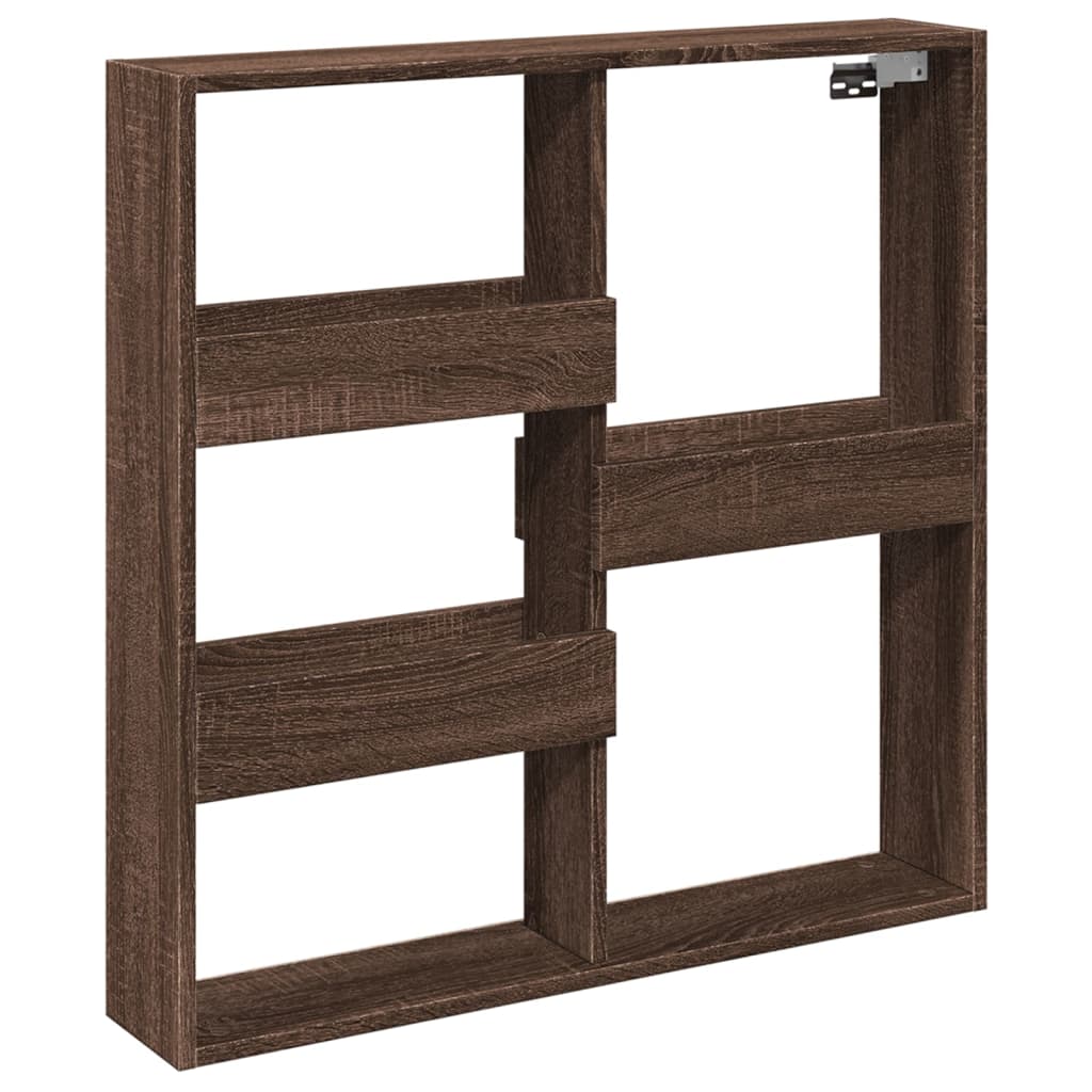 Dulap de perete, stejar maro, 80x15x80 cm, lemn prelucrat GartenMobel Dekor