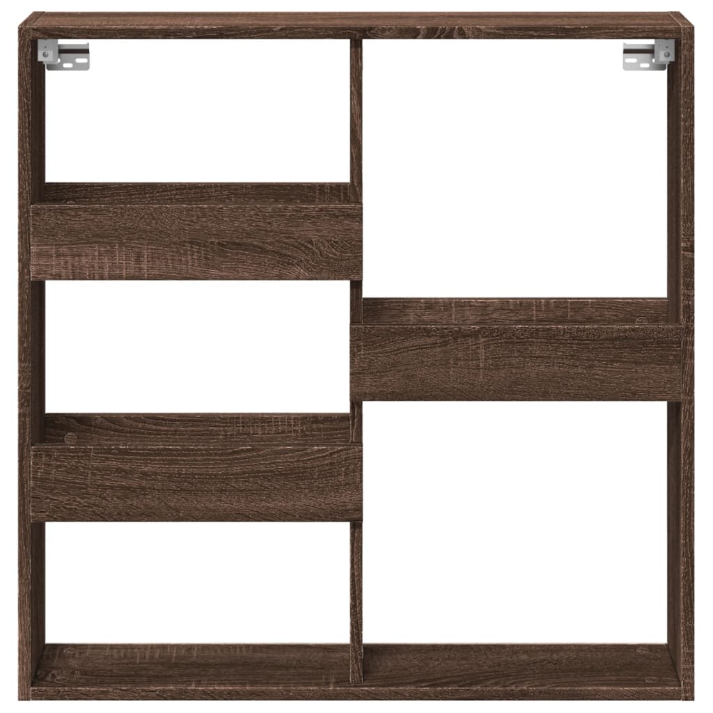 Dulap de perete, stejar maro, 80x15x80 cm, lemn prelucrat GartenMobel Dekor