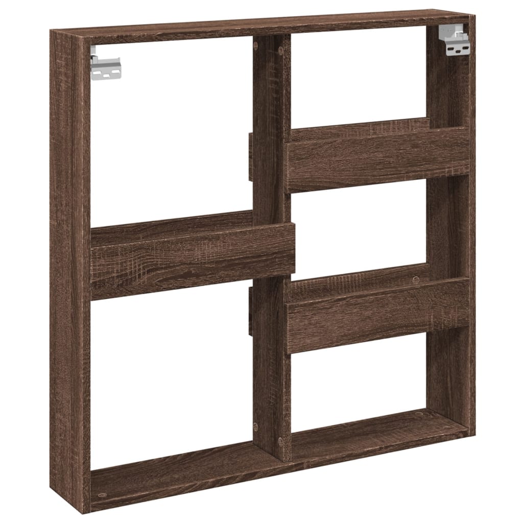Dulap de perete, stejar maro, 80x15x80 cm, lemn prelucrat GartenMobel Dekor
