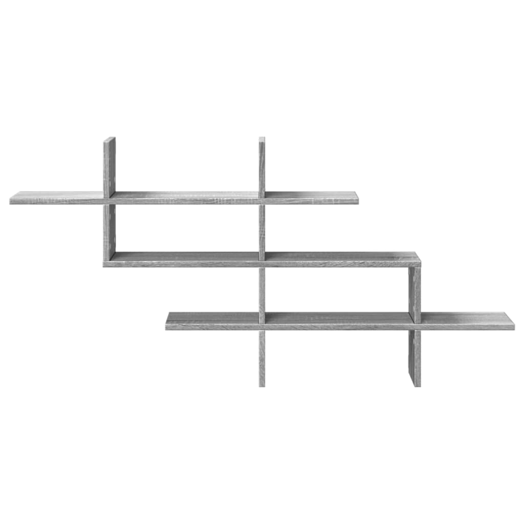 Raft de perete, gri sonoma, 124,5x18x60,5 cm, lemn prelucrat GartenMobel Dekor