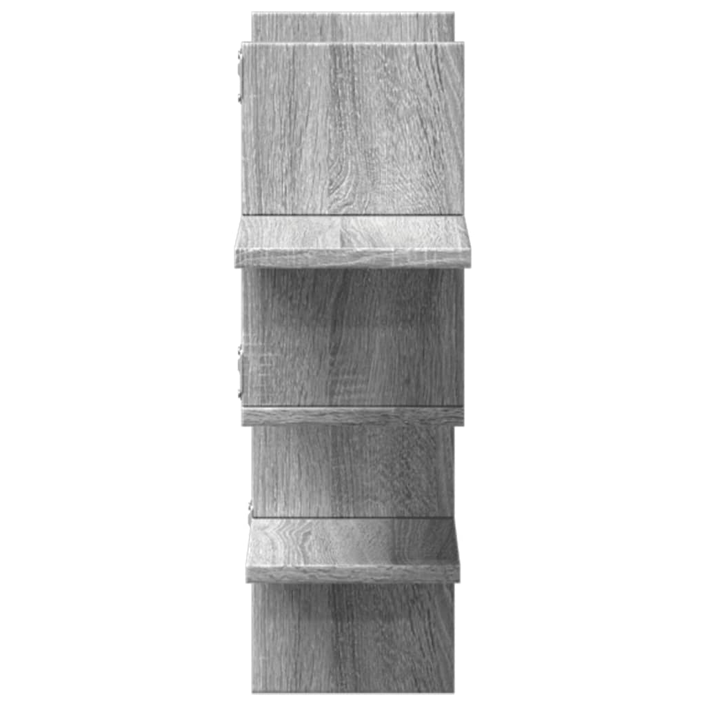 Raft de perete, gri sonoma, 124,5x18x60,5 cm, lemn prelucrat GartenMobel Dekor
