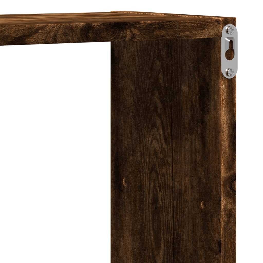 Raft de perete, stejar fumuriu, 96x18x60 cm, lemn prelucrat GartenMobel Dekor