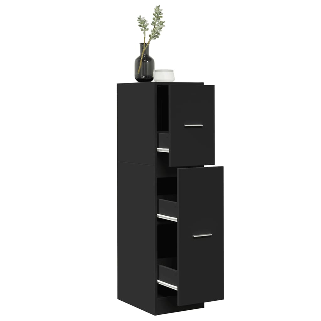 Dulap de farmacie, negru, 30x41x118 cm, lemn prelucrat GartenMobel Dekor