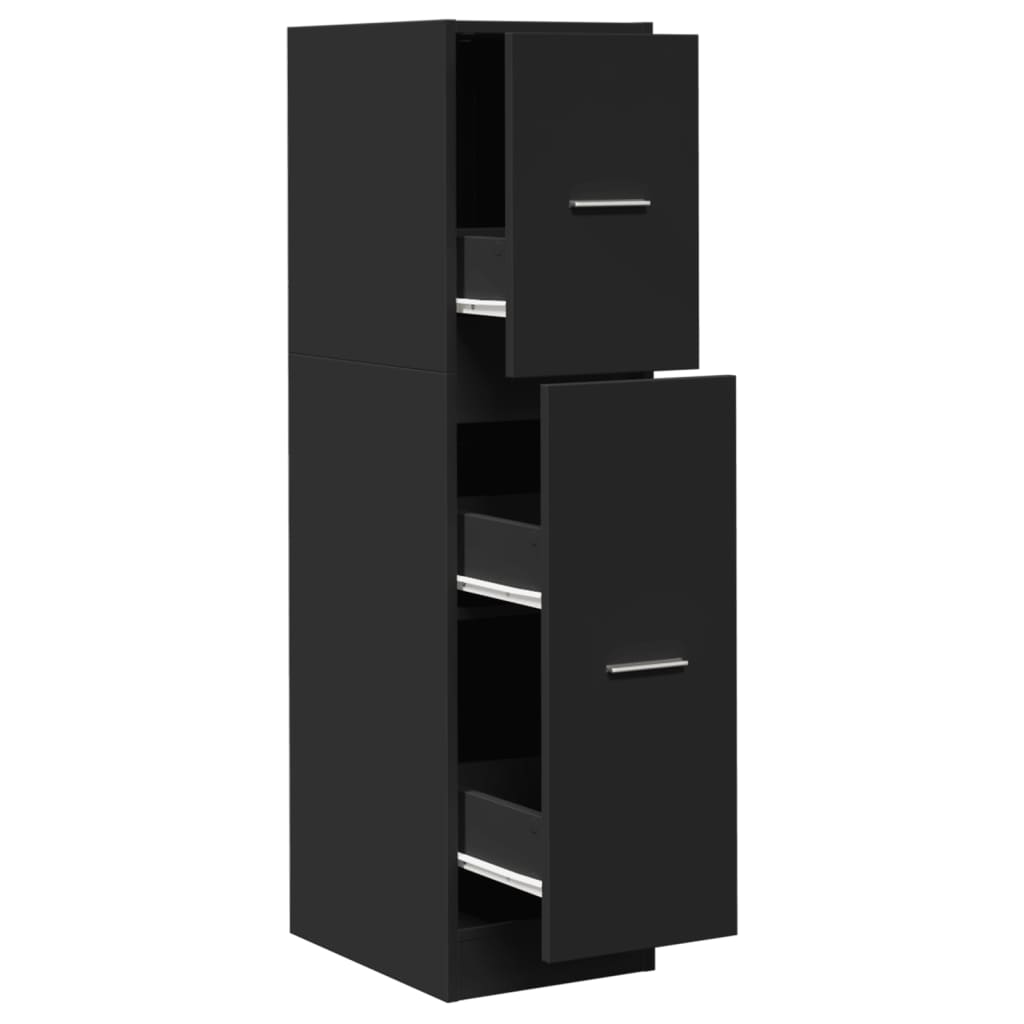 Dulap de farmacie, negru, 30x41x118 cm, lemn prelucrat GartenMobel Dekor