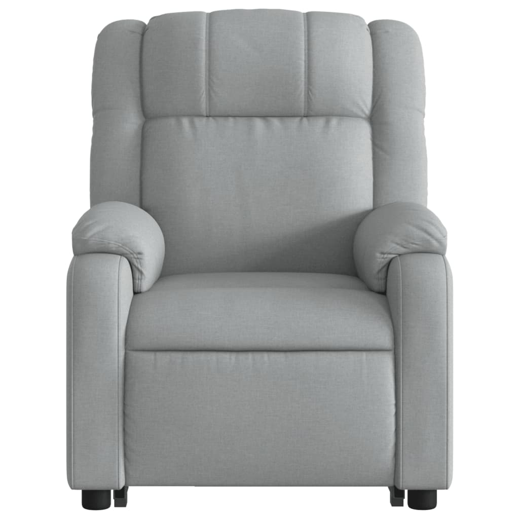 Fotoliu electric rabatabil cu ridicare, gri deschis, textil GartenMobel Dekor