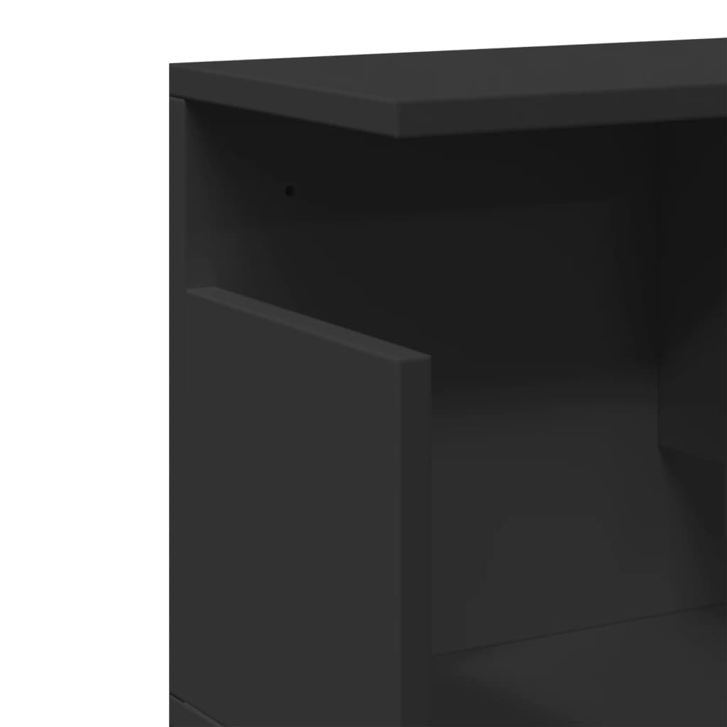 Dulap de perete, negru, 80x20x30 cm, lemn prelucrat GartenMobel Dekor